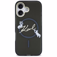 Karl Lagerfeld IML Choupettes Karl Script Logo MagSafe iPhone 17 Dėklas - juodas