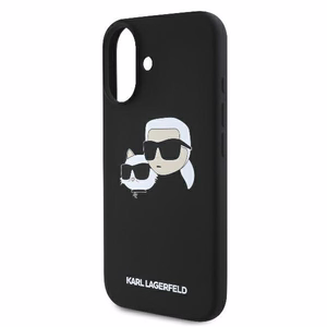 Karl Lagerfeld silikoninis Nauble Heads Print magnetinis dėklas telefonui iPhone 16 - juodas