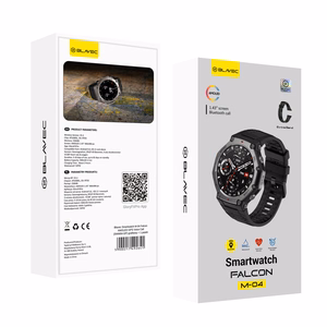 Blavec išmanusis laikrodis M-04 Falcon AMOLED GPS balso skambučiai (SWM04-GP) grafito spalvos + 1 dirželis