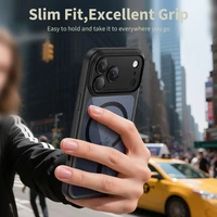 "Tech-Protect Magpeak Magsafe CC" dėklas "iPhone 17 Pro Max" - skaidrus, juodas