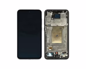 Ekranas Samsung A356 A35 5G su lietimui jautriu stikliuku ir rėmeliu Black OLED (real size)