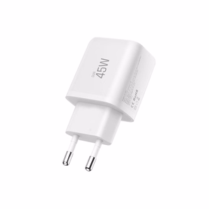 "Tech-Protect" NCA45W-GAN 2 prievadų USB-C / USB-A 45 W sieninis įkroviklis - baltas