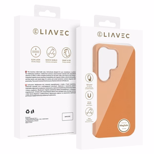 Liavec Silky Case with Metal Camera Frame for Samsung Galaxy S26 Ultra orange