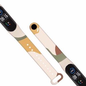 Dirželis Moro juosta Xiaomi Mi Band 3 / 4 silikoninis dirželis laikrodžio apyrankė raštas 7