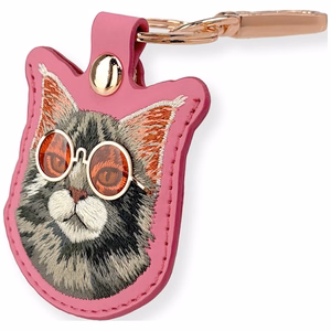 Nimmy Glasses Cool and Cute Cat sekiklio dėklas, rožinis
