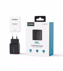 Kroviklis CHOETECH GaN 2xUSB Type-C: 35W, PD