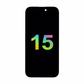 Mecanico Soft OLED ekranas Incell iPhone 15 su rėmu (Support IC Transplant) - juodas