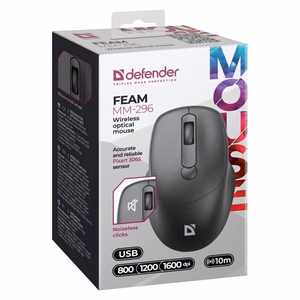 MOUSE DEFENDER FEAM MM-296 RF SILENT BLACK