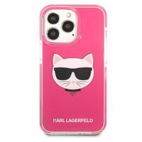 KARL LAGERFELD KLHCP13LTPECPI IPHONE 13 PRO / 13 6.1 "DĖKLAS FUCHSIA / FUSCHIA CHOUPETTE HEAD