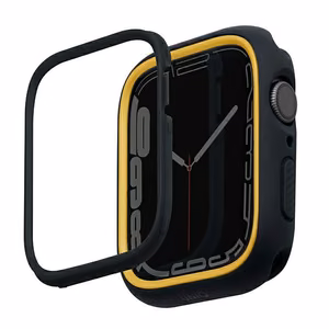 Uniq Moduo dėklas Apple Watch 4/5/6/7/8/9/SE/SE2 44/45mm - juodas ir garstyčios