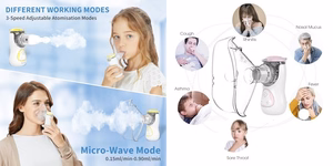Inhaliatorius vaikams FEELLIFE Air Kids, rausvas