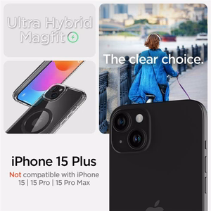 Spigen Ultra Hybrid Magnetinis dėklas telefonui su MagSafe iPhone 15 Plus - anglies spalvos