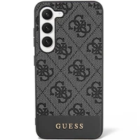 Guess GUHCS23SG4GLGR S23 S911 juodas/juodas kietas dėklas 4G Stripe kolekcija