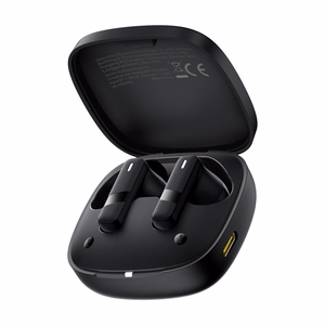 Baseus Bowie E20 belaidės į ausį įstatomos ausinės skambučiams/muzikai, Bluetooth, juodos