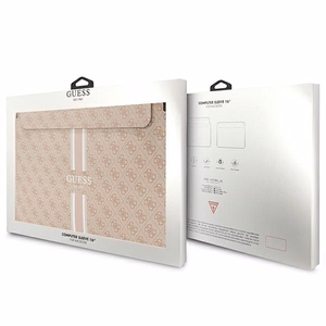 Guess 4G Printed Stripes dėklas 16" nešiojamam kompiuteriui - rožinis