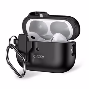Tech-Protect Slim Hook dėklas su karabinu, skirtas Apple AirPods Pro 1 / 2 – juodas