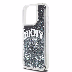 DKNY Liquid Glitter Big Logo dėklas iPhone 14 Pro - juodas