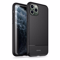 Crong Prestige Carbon Cover - iPhone 11 Pro dėklas (juodas)