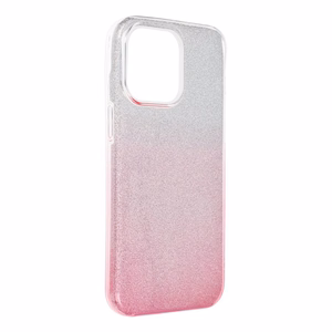 Švytintis dėklas telefonui IPHONE 15 Pro Max permatomas rožinis