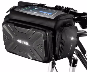 WILDMAN дорожная сумка для руля велосипеда на молнии, 4L, GS6, черная