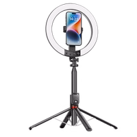 Blavec Selfie Ring lamp Aluminium Aura LED RGB Ring P-50 25cm tripod + remote control + 2,3 metres (RLP50-TRB23) juodas (damaged packaging)