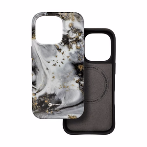 FORCELL F-PROTECT Mirage, karinio lygio dėklas su MagSafe, suderinamas su IPHONE 15 sidabrinis rūkas