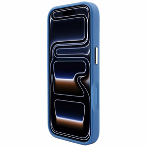 Dėklas Guess PU Leather 4G Gold Frame Embossed MagSafe Apple iPhone 18 Pro Max mėlynas