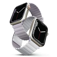 Uniq Revix dirželis Apple Watch 1/2/3/4/5/6/7/8/SE/SE2/Ultra 42/44/45/49mm - alyvinė-baltas