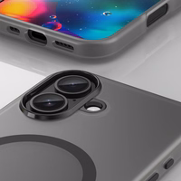 Magnetinis abrazyvinis dėklas telefonui iPhone 17, suderinamas su MagSafe - matinė juoda