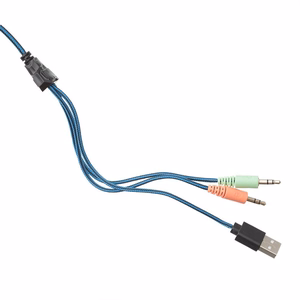 Проводные игровые наушники ART Jack 3,5 mm / USB A с микрофоном G11 чёрные