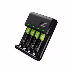 Green Cell GC VitalCharger battery-charger set with 4 AAA / HR03 800 mAh rechargeable batteries