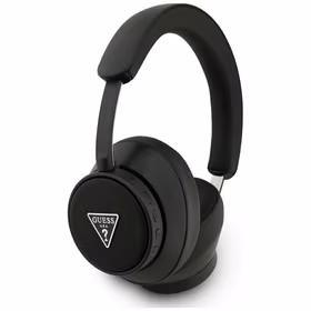 Guess Bluetooth ENC Saffiano Triangle Logo ausinės ant ausų - juodos