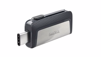 Sandisk Ultra Dual Drive USB Type-C USB atmintukas 128 GB USB Type-A / USB Type-C 3.2 Gen 1 (3.1 Gen 1) Juoda, Sidabras