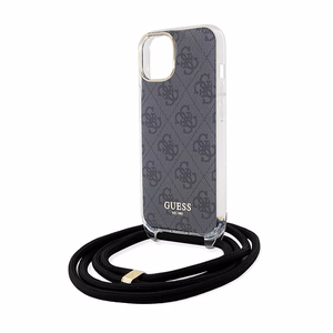 Guess Crossbody Cord 4G Print dėklas telefonui iPhone 15/14/13 - juodas