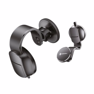 FORCELL F-GRIP MagFlex magnetinis automobilinis laikiklis priekinio stiklo ir prietaisų skydelio, suderinamas su MagSafe, juodas
