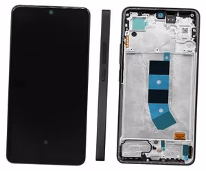 Ekranas Xiaomi Redmi Note 13 4G su lietimui jautriu stikliuku ir rėmeliu Midnight Black originalus (service pack)