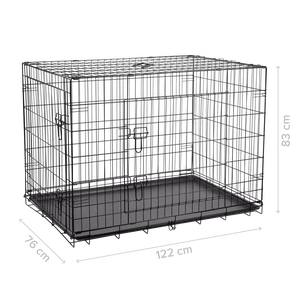 REBEL ANIMALS metal dog crate, size XXXL, 122 × 76 × 83 cm