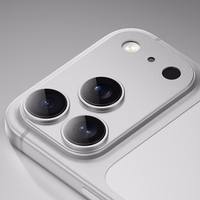 Benks grūdintas stiklas Glass Warrior metalinė integruota objektyvo apsauga (C069) Iphone 17 Pro (3 objektyvai) balta