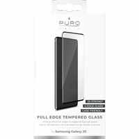 PURO Premium Full Edge Tempered Glass dėklas Friendly - Samsung Galaxy S20 Tempered Glass apsauginis Glass (juodas frame)