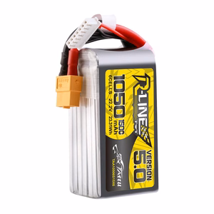 „Tattu R-Line 5.0“ 1050 mAh, 22,2 V, 6S, 150C, su XT60 jungtimi akumuliatorius