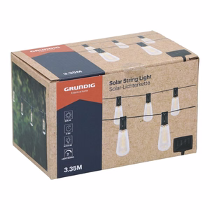 Grundig saulės energijos LED sodo girlianda, 3,35 m