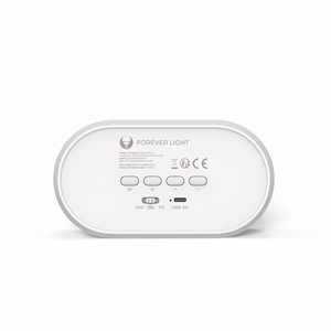 Alarm clock with LED Bunny night light PURE FNL-05 INGRID baltas long Forever Light