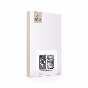 Tech-Protect FlexAir Hybrid MagSafe iPhone 15 dėklas - skaidrus su blizgučiais