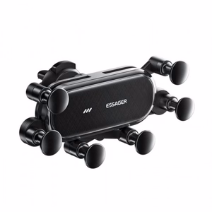 Automobilinis laikiklis Essager Gravity v2, juodas (nemagnetinis / oro grotelės)