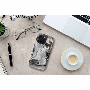 FORCELL F-PROTECT Mirage, karinio lygio dėklas su MagSafe, suderinamas su IPHONE 15 PRO MAX sidabrinis rūkas
