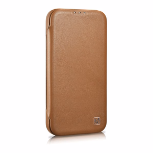iCarer CE Premium odinis folio dėklas iPhone 14 Pro su MagSafe magnetiniu flipu - raudonas