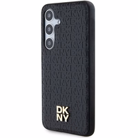 DKNY Odinis raštas metalo logotipas MagSafe dėklas telefonui skirtas Samsung Galaxy S24 - juodas