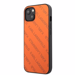 Karl Lagerfeld KLHCP13SPTLO iPhone 13 mini 5,4" жёсткий чехол оранжевый/оранжевый Perforated Allover