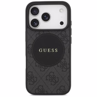 Guess 4G Circle Classic Logo Magnetinis dėklas telefonui iPhone 17 Pro - juodas