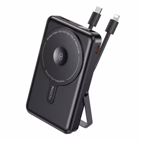 YESIDO POWERBANK YP72 10000MAH 22.5W USB-A+C + LAIDAS USB-C+IP, juodas